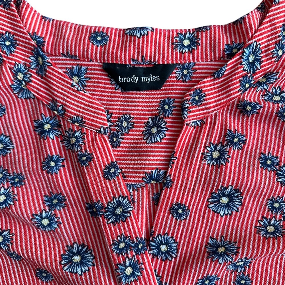 Brody Myles Red Floral Blouse